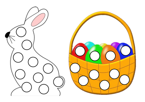 Easter fine motor rabbit and basket