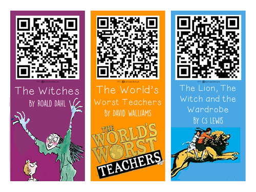 QR Code Library PRINTABLE cards (katie_wlknsn) | Teaching Resources