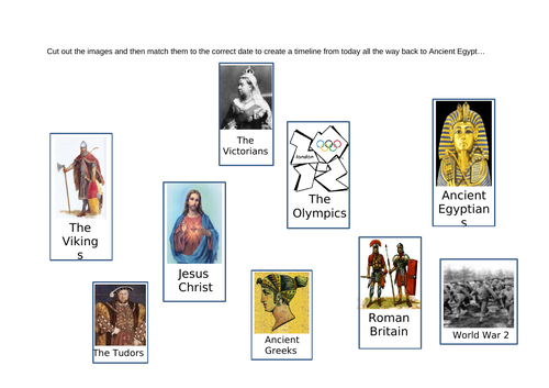 Year 5 History - Periods of history (timeline sorting activity ...