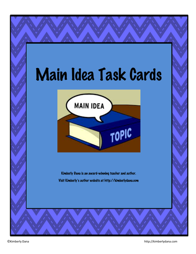 Main Idea Task Cards