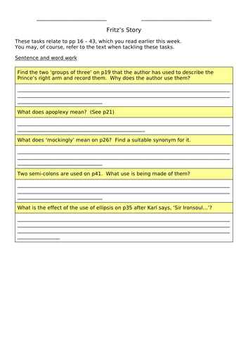 'Clockwork' by Philip Pullman - 5 weeks of Literacy tasks, write on and ...