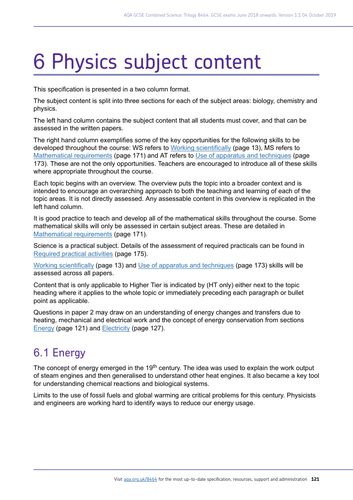 AQA Combined Science: Triology FOUNDATION - Adapted Specification for ...