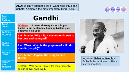 Gandhi and Ahimsa. | Teaching Resources