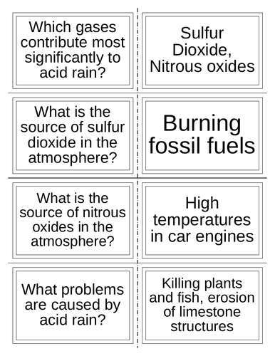 Chemistry flashcards- Air, Water and rocks