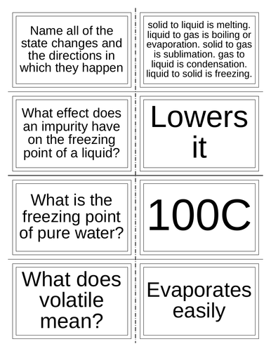 Chemistry flashcards particulate nature of matter
