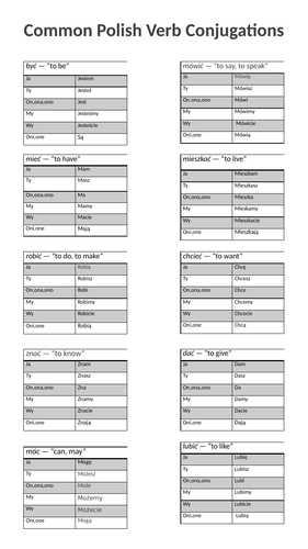 20-common-polish-verb-conjugations-present-tense-teaching-resources