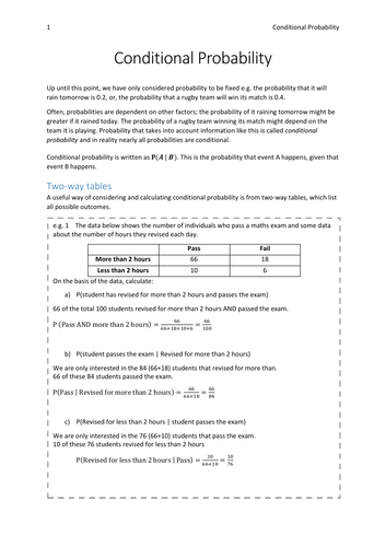 unit 12 probability homework 5 conditional probability answer key