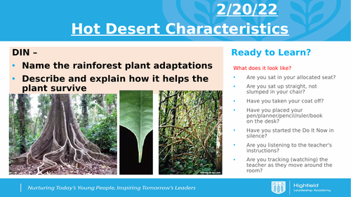 AQA Hot Desert Characteristics