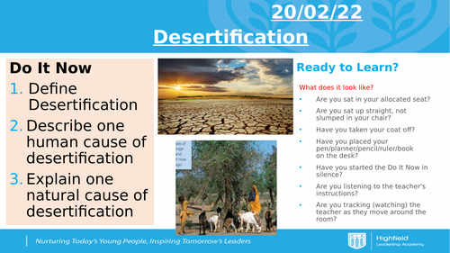 Desertification in Hot Deserts (part 2)