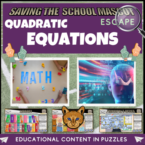 Maths Quadratic Equation Escape Room Teaching Resources
