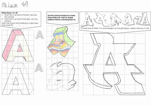 how to draw 3d graffiti letters
