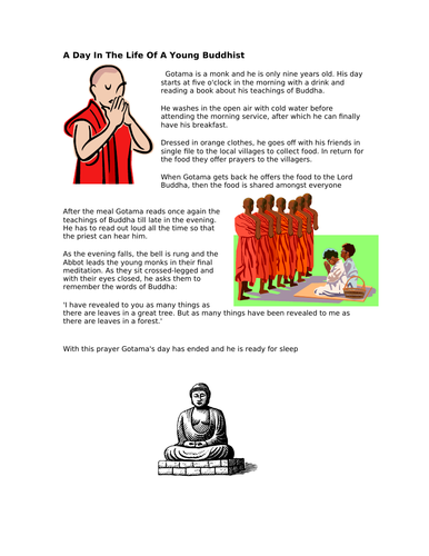 buddhism homework booklet