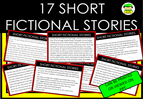 15 Short Fictional Stories | Teaching Resources