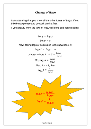 Logarithms – Change of Base