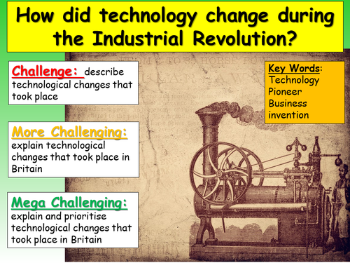 inventions of the industrial revolution assignment