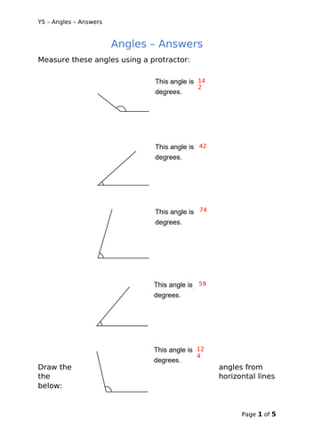 Y5 Maths - Angles