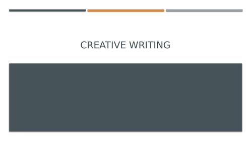 English Language: Creative Writing