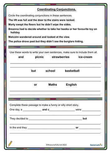 Subordinating and Coordinating Conjunctions Bundle - Lower KS2 ...