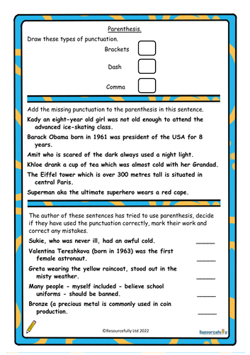 parenthesis lesson plan ks2