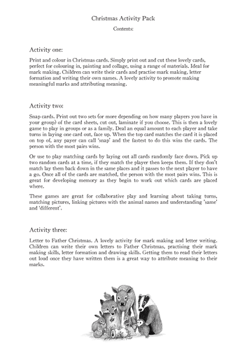 Christmas activity pack | Teaching Resources