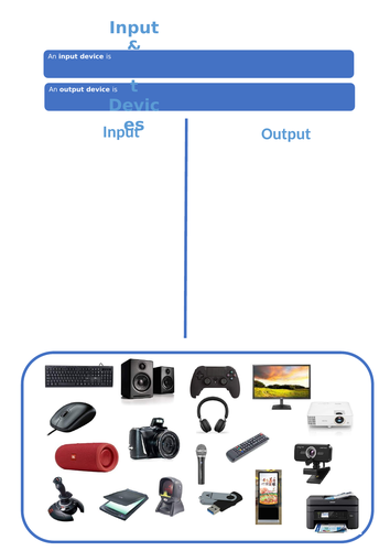 Input & Output Devices Worksheet | Teaching Resources