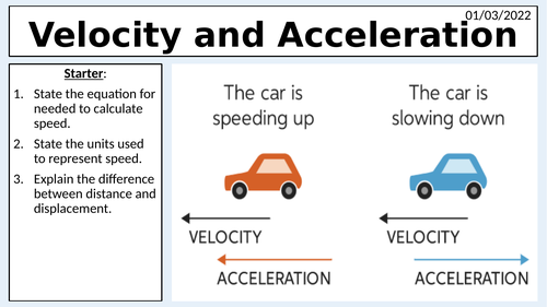 Motion- Vectors & Scalars, Distance Speed Time, Velocity & Acceleration ...
