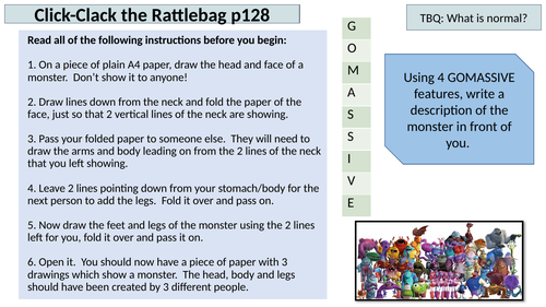 Click Clack the Rattlebag short story lesson  Iridescent Adolescent