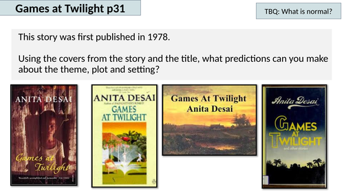 Games at Twilight short story 2 lessons Iridescent Adolescent Anita Desai