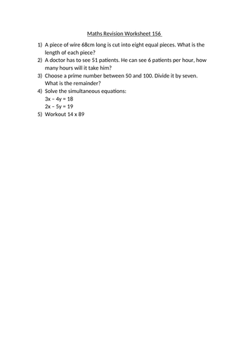 maths-revision-worksheet-156-teaching-resources