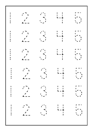 Number Tracing Sheets from 1 to 20 | Teaching Resources