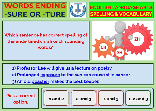 WORDS ENDING SURE OR TURE 41 BOOM CARDS Teaching Resources