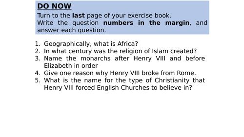 KS3 West African Kingdoms History Lessons