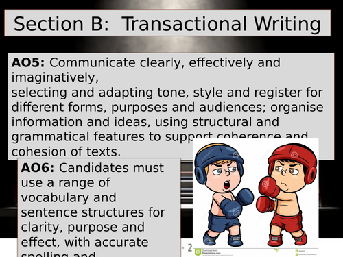 Eduqas English Language GCSE Paper 2 Practice - Boxing Paper ...