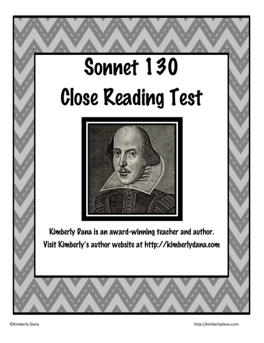 Shakespeare Sonnet 130 Test
