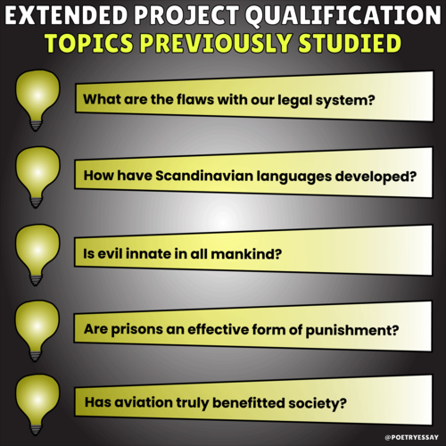 Extended Project Qualification Posters - EPQ Display | Teaching Resources