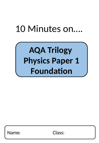 AQA GCSE Physics Paper 1 Revision Sheets 2022 | Teaching Resources