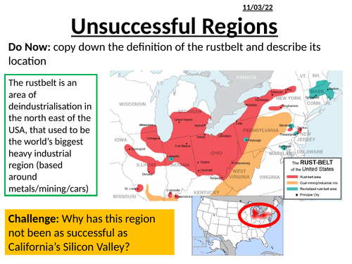 Unsuccessful Regions Detroit Rust Belt Geography Teaching