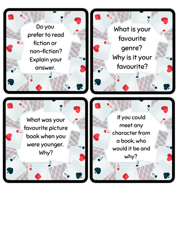 play-your-cards-right-book-talk-game-teaching-resources
