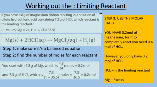 Limiting Reactant - KS3 | Teaching Resources