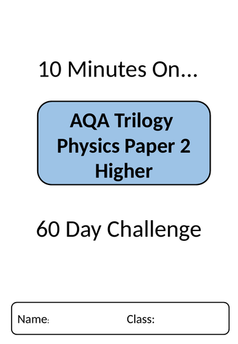 Aqa Gcse Physics Paper 2 Revision Sheets 2022 Teaching Resources 3444
