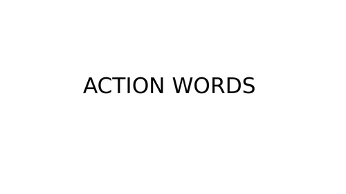 dance action words list