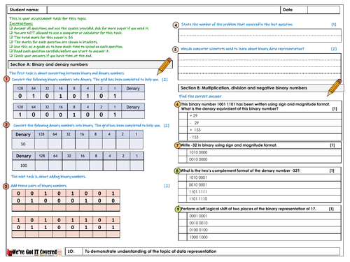 25 End of Unit Assessment - Data Representation