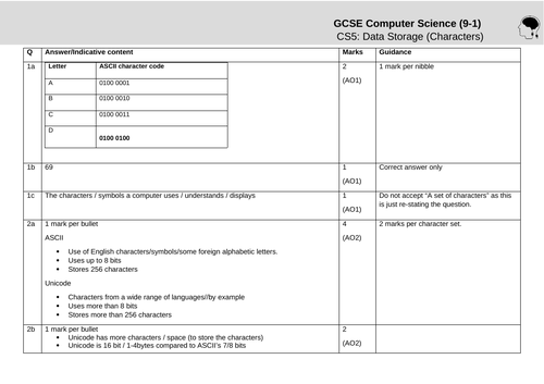 Exam Walkthrough - CS5: Data Storage (Characters)