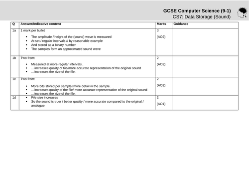 Exam Walkthrough - CS7: Data Storage (Sound)