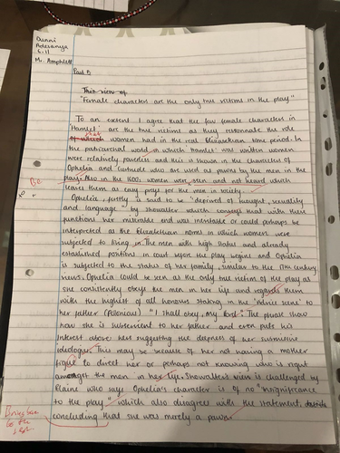 OCR A Level English Literature Hamlet Exemplar Essays Teaching 