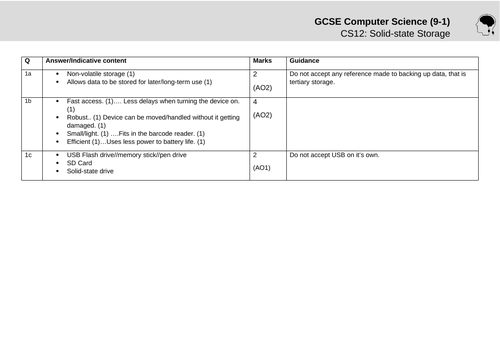 Exam Walkthrough - CS12: Solid-state storage