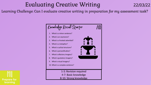 Evaluating Descriptive Writing