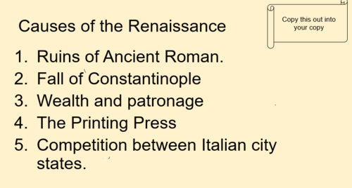 causes of the renaissance