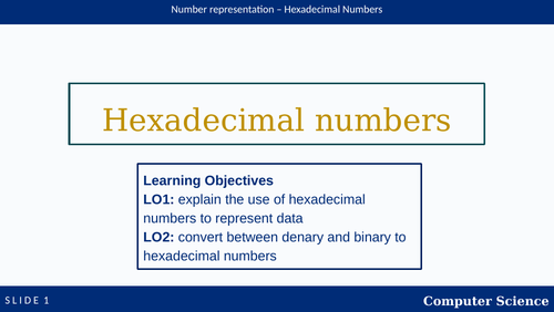 Hexadecimal Number System (KS3/KS4) | Teaching Resources