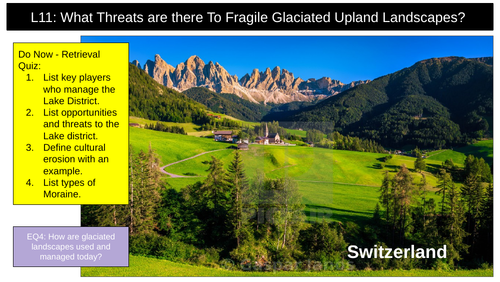 Glaciated Landscape Threats